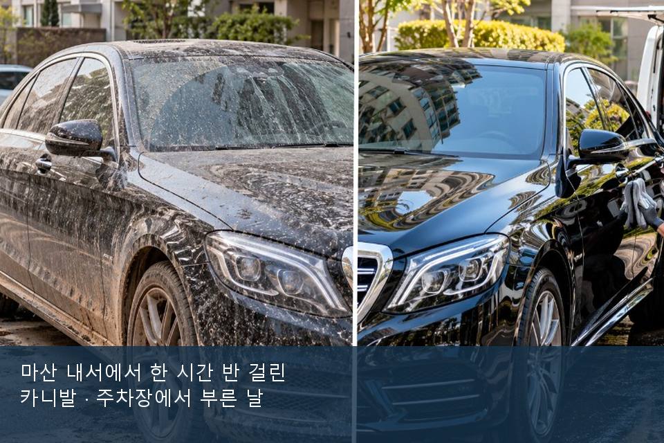 마산 내서에서 한 시간 반 걸린 카니발 · 주차장에서 부른 날