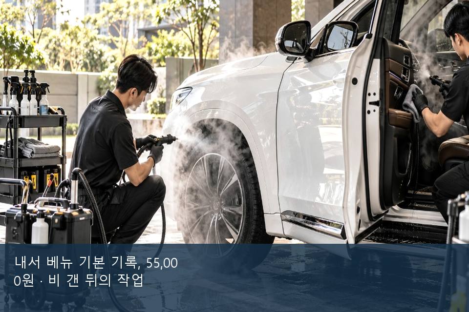 내서 베뉴 기본 기록, 55,000원 · 비 갠 뒤의 작업