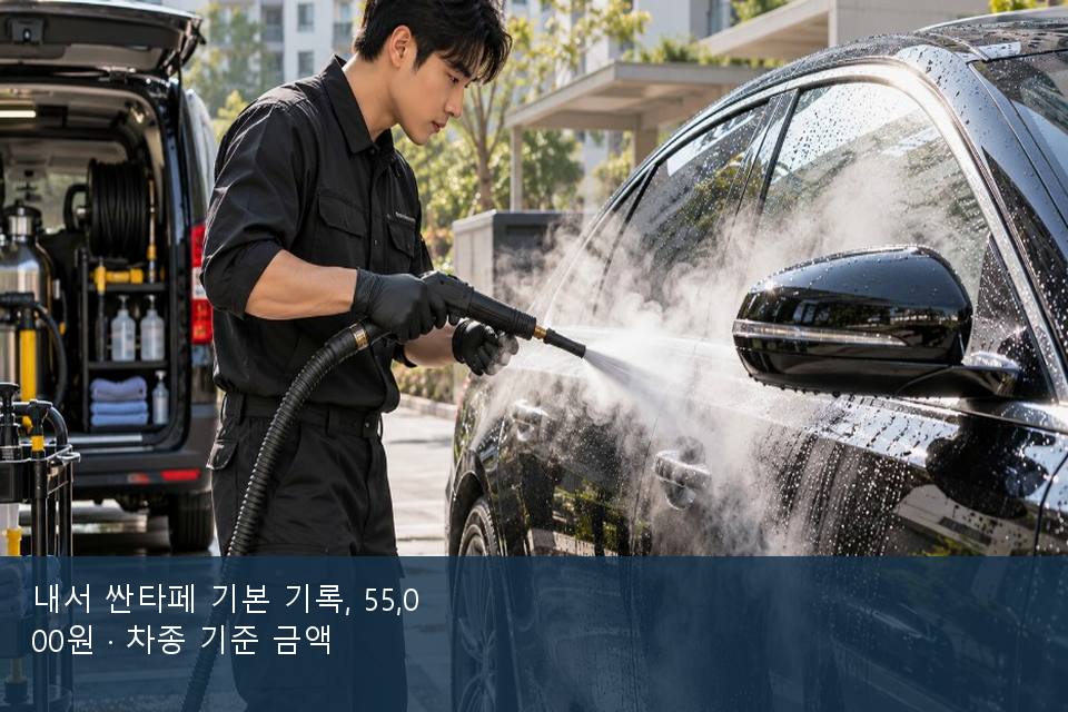 내서 싼타페 기본 기록, 55,000원 · 차종 기준 금액