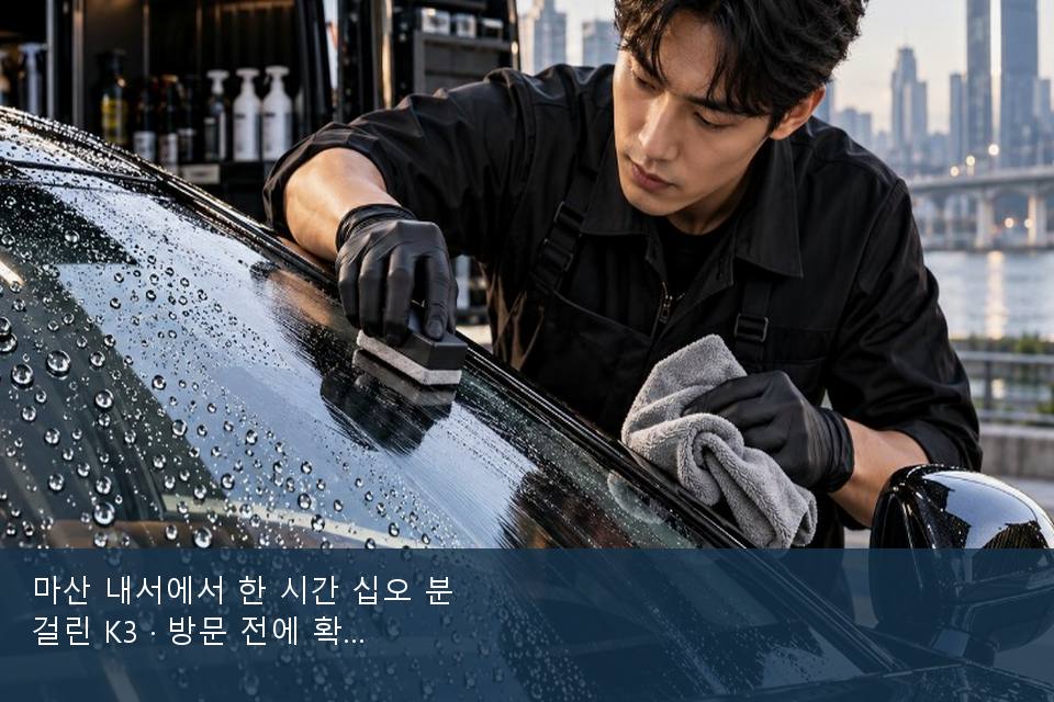 마산 내서에서 한 시간 십오 분 걸린 K3 · 방문 전에 확인한 것